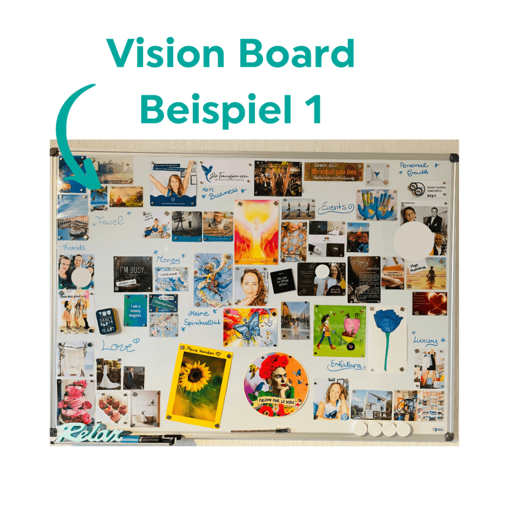 Bild zeigt ein Beispiel eines Vision Boards